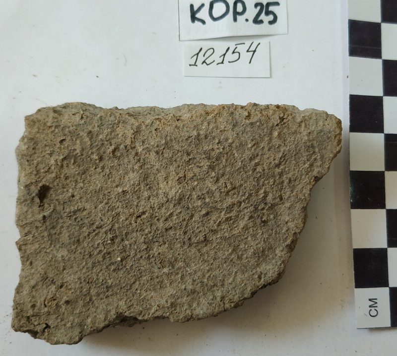 Фрагмент стінки ліпної сіроглиняної посудини