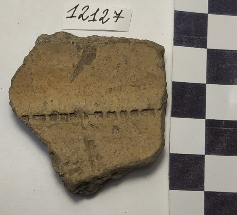 Фрагмент стінки ліпної жовтоглиняної посудини