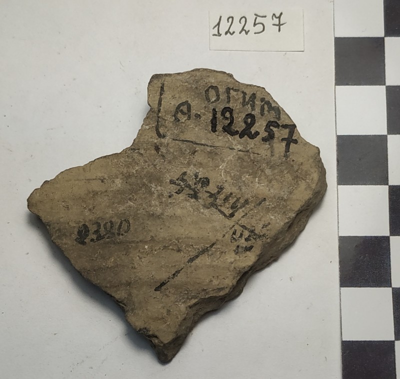 Фрагмент стінки ліпної сіроглиняної посудини