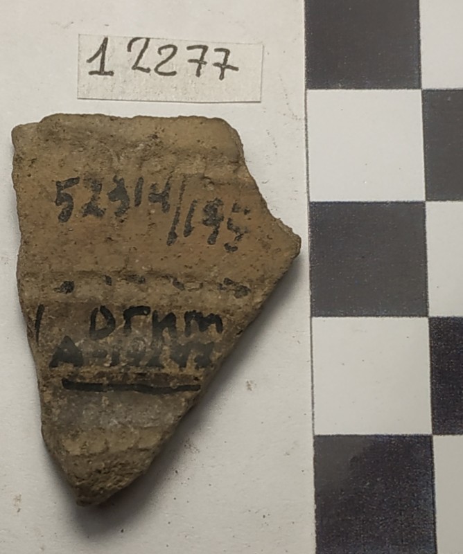 Фрагмент вінець ліпної сіроглиняної посудини