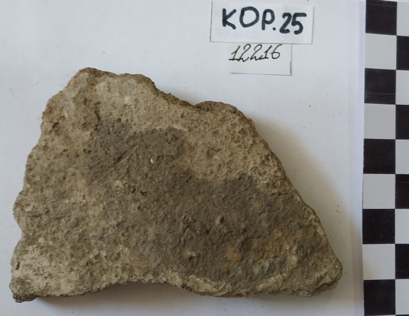 Фрагмент стінки ліпної сіроглиняної посудини