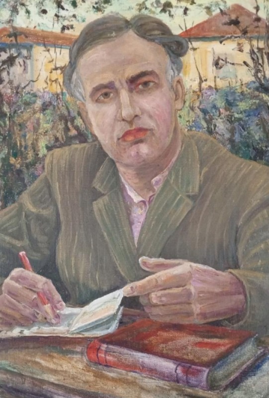 Автопортрет "За роботою в саду"