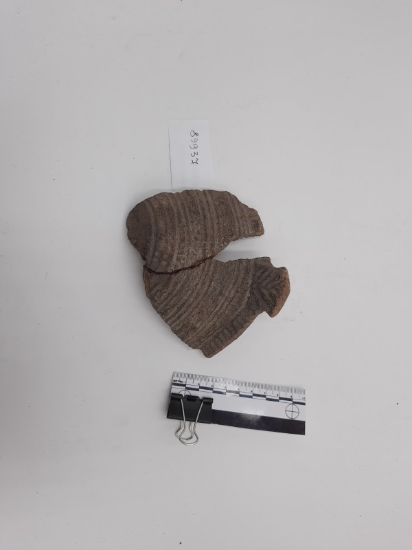 2 фрагменти профільної частини конічної миски з ручкою.