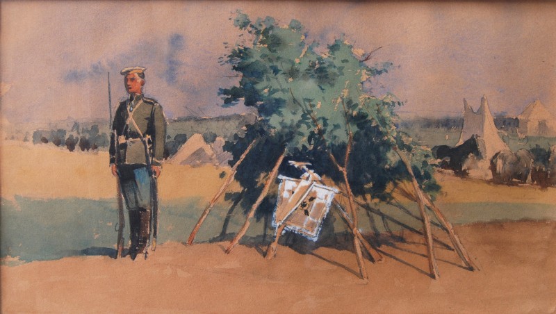 Вартовий біля полкового стягу