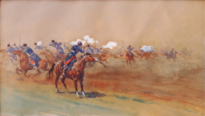 Кавалеристи в перестрілці. 1864