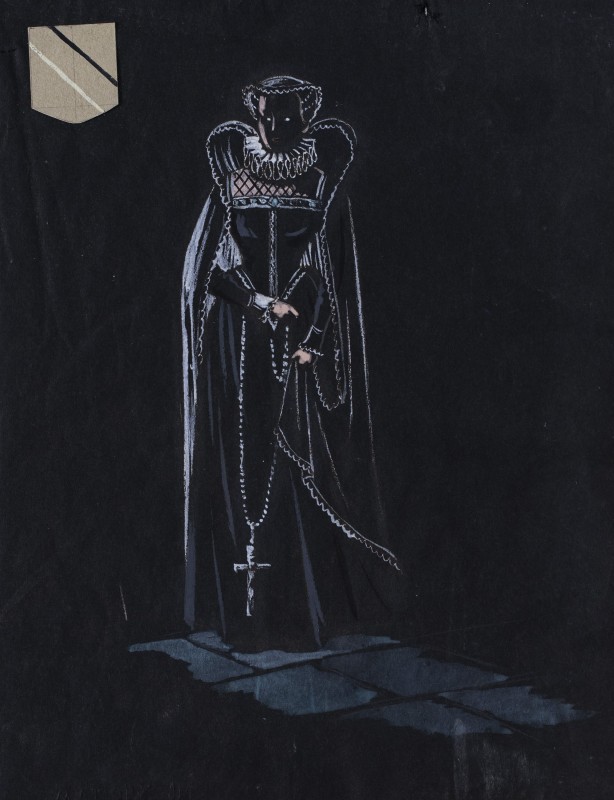Ескіз костюма Марії Стюарт до трагедії "Марія Стюарт" Ф.Шиллера