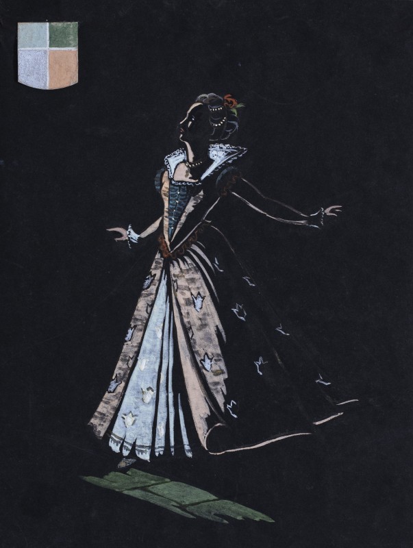 Ескіз костюма Марії Стюарт до трагедії "Марія Стюарт" Ф.Шиллера