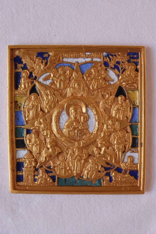 Ікона із зображенням Божої Матері "Неопалима купина"