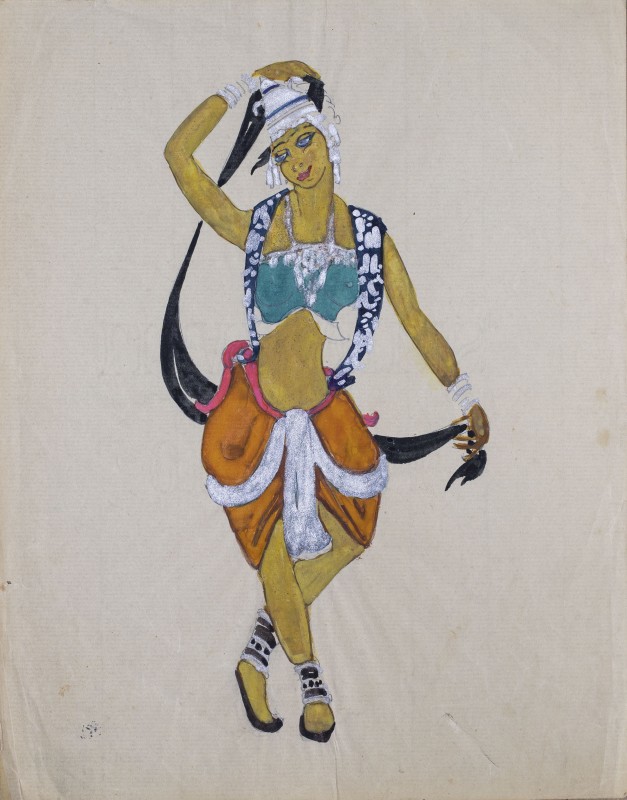 Жриця. Ескіз костюма до балету (варіант) "Індійська легенда".