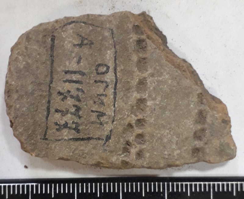 Фрагмент стінки ліпної сіроглиняної посудини.