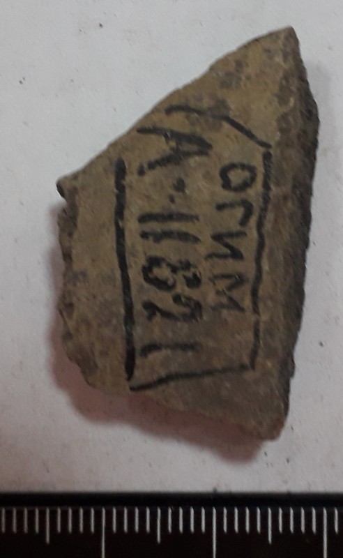 Фрагмент стінки ліпної сіроглиняної посудини