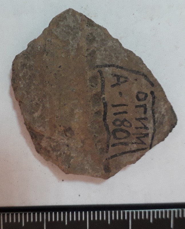 Фрагмент стінки ліпної сіроглиняної посудини