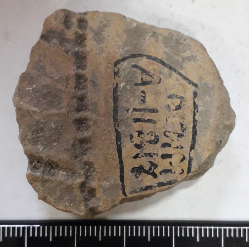 Фрагмент стінки ліпної жовтоглиняної посудини