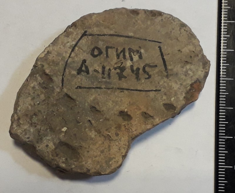 Фрагмент стінки ліпної сіроглиняної посудини