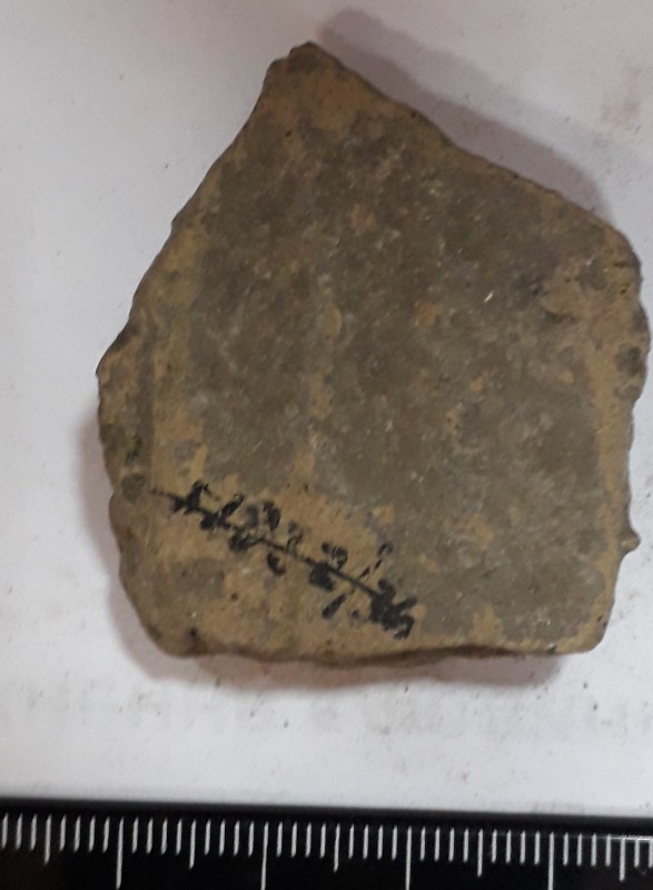 Фрагмент стінки ліпної сіроглиняної посудини