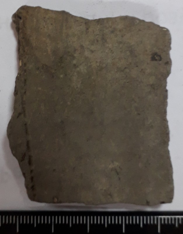 Фрагмент стінки ліпної сіроглиняної посудини