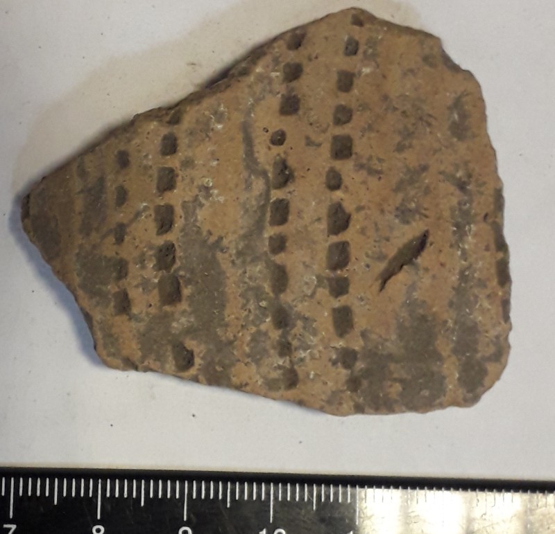 Фрагмент стінки ліпної жовтоглиняної посудини