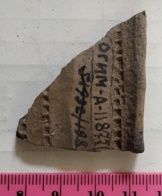 Фрагмент вінця ліпної сіроглиняної посудини