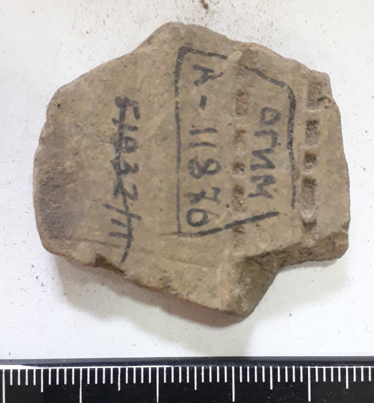 Фрагмент стінки ліпної жовтоглиняної посудини