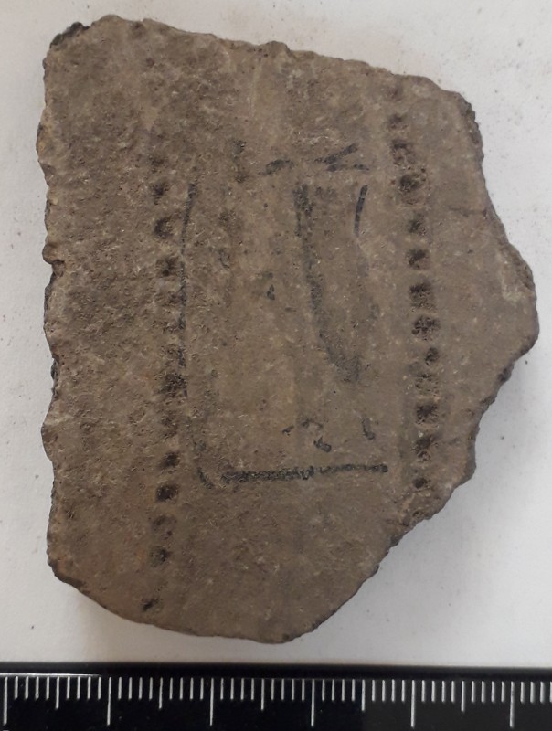 Фрагмент стінки ліпної сіроглиняної посудини