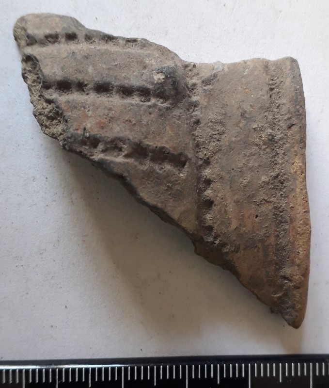 Фрагмент вінця ліпної жовтоглиняної посудини