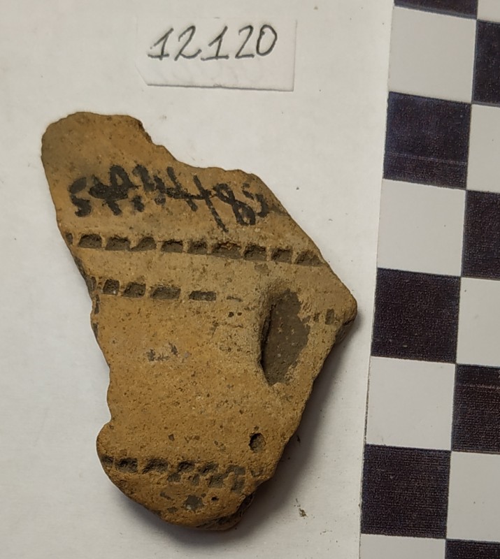 Фрагмент стінки ліпної жовтоглиняної посудини