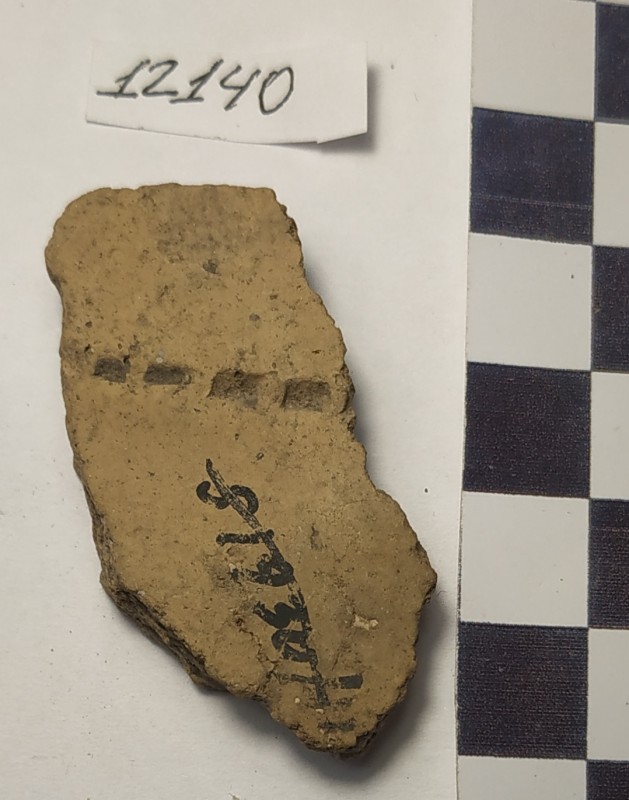 Фрагмент стінки ліпної жовтоглиняної посудини