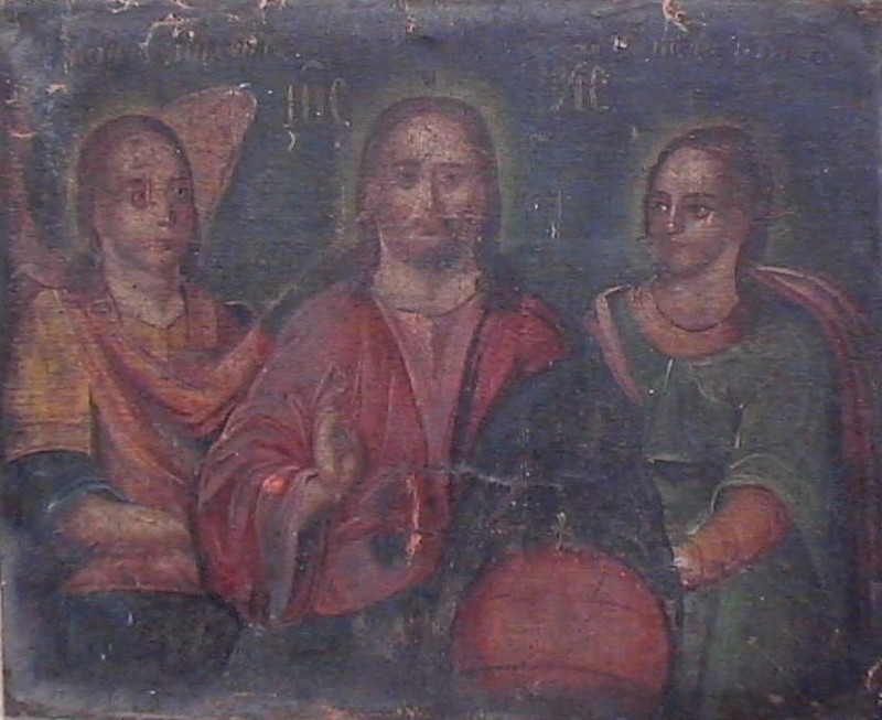 Ікона "Христос Вседержитель, Архістратиг Михаїл та святий пророк Ілля"