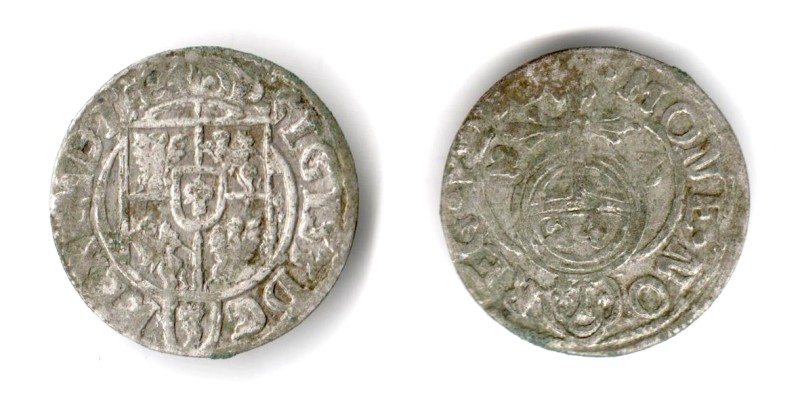 Монета – півторагрошовик. 1623 р. Сигізмунд ІІІ Ваза /1587-1632/. З гербом «Сас» – підскарбія коронного Миколи Даниловича /1616-1624/. Монетний двір м. Бидгоща.