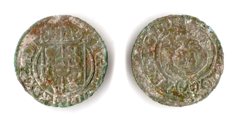 Монета – півторагрошовик. 1622 р. Сигізмунд ІІІ Ваза /1587-1632/. З гербом «Сас» – підскарбія коронного Миколи Даниловича /1616-1624/. Монетний двір м. Бидгоща.