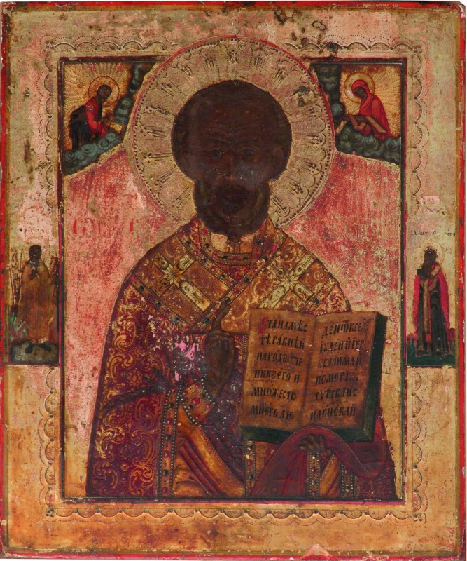 Ікона "Святий Николай Чудотворець (зі святими на полях)"