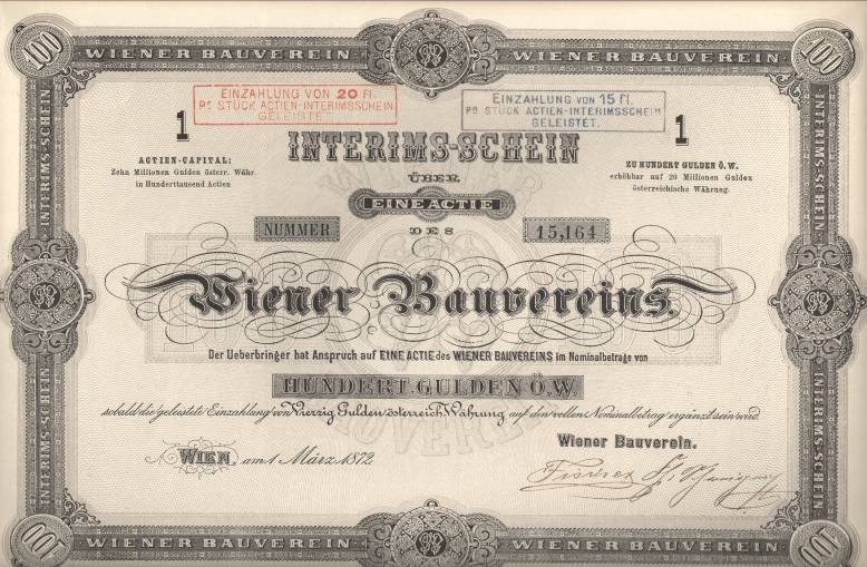 Акція Віденського будівельного товариства