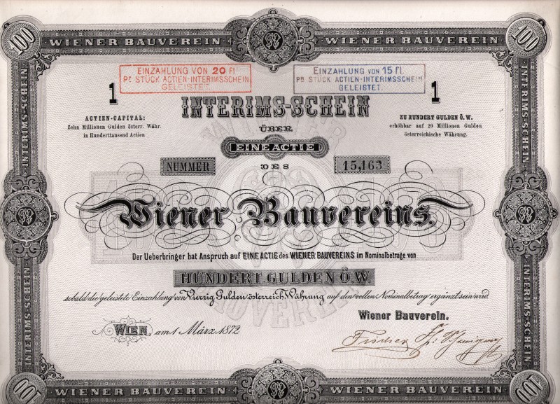 Акція Віденського будівельного товариства