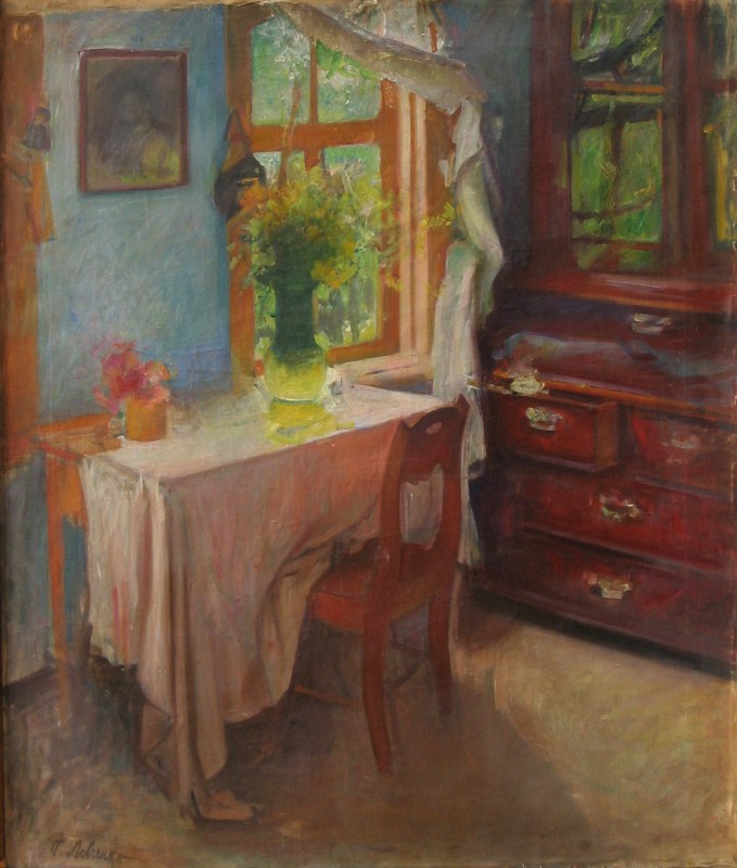 Інтер’єр із букетом квітів. 1900-і