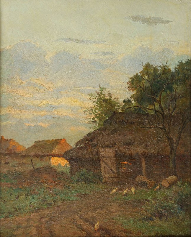 На подвір'ї. 1900-і