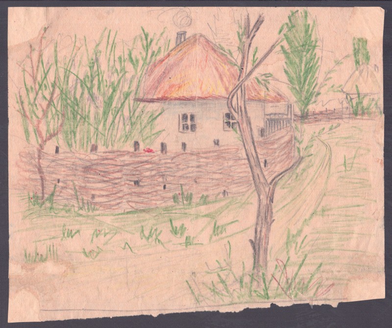 Малюнок. Дуже хочеться в Україну.