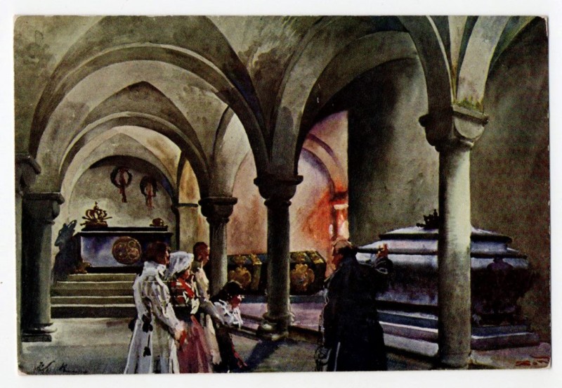 Поштівка двобічна кольорова номерна (Wawel Ser. 83. Nro 19.).