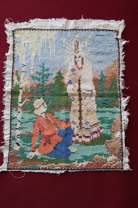 Вишивка-ілюстрація до російської народної казки «Кам’яна квітка».