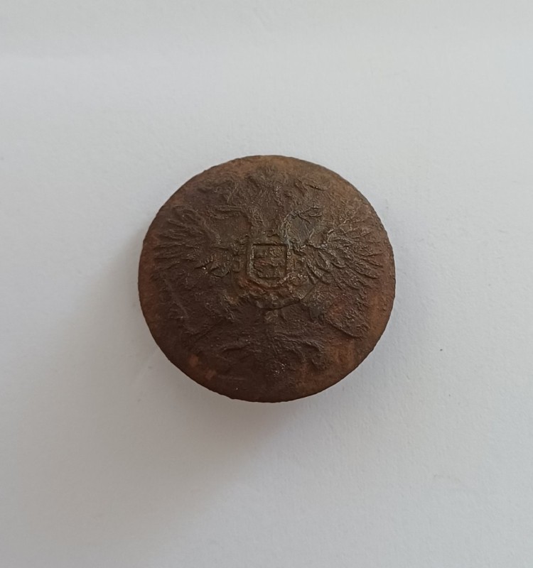 Гудзик солдатський із зображенням двухголового орла