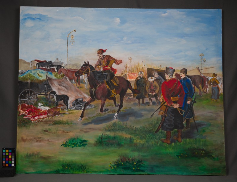 Картина Алли Косогорової  "На кінній ярмарці"