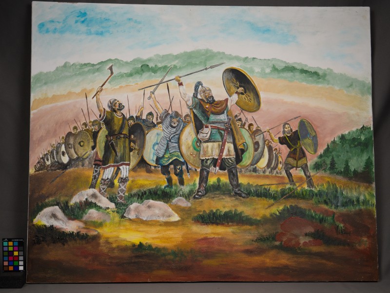 Картина Алли Косогорової "Наступ войовничих племен"