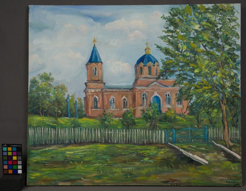 Картина Івана Ципи "Храм в селі Пасицели"