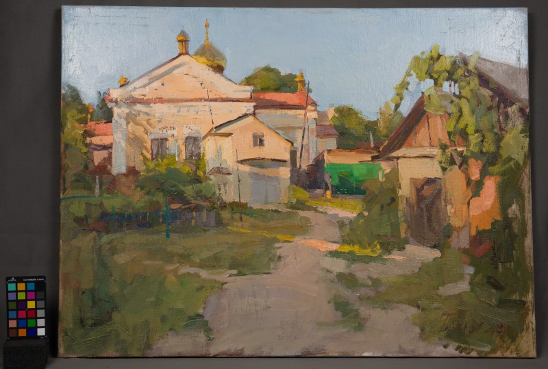 Картина Євгенії Божко "Феодосіївський монастир"
