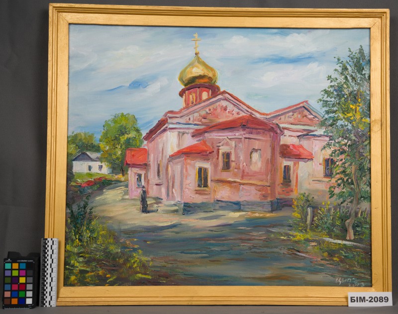 Картина Андрія Ципи "Храм Феодосіївського монастиря"