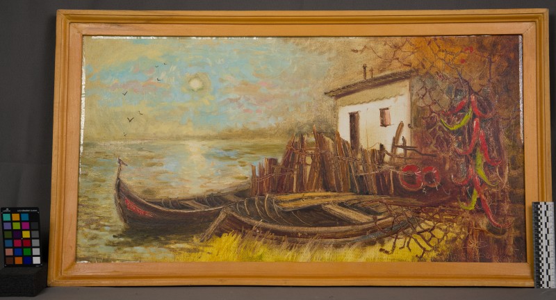 Картина  Катерини Лемешевої "Лодки на світанку"