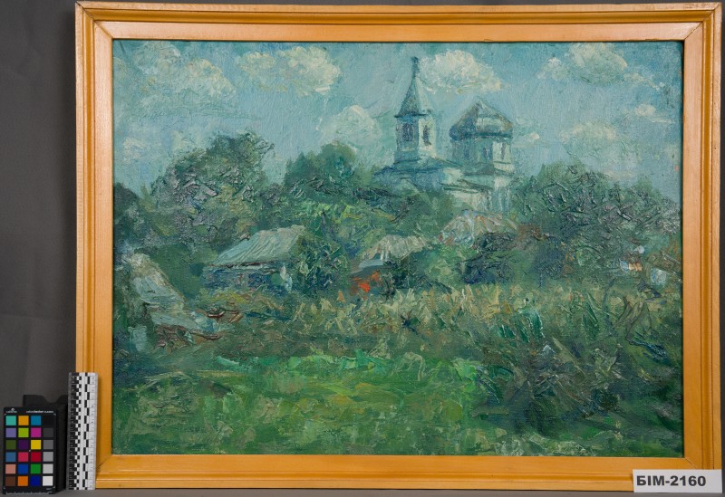 Картина Генадія Горбунова "Миколаївська церква в селі Пасицели"