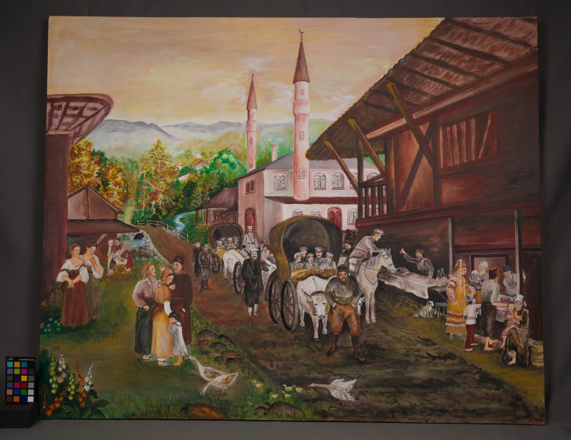 Картина Алли Косогорової  "Вулиці старого міста Балти"