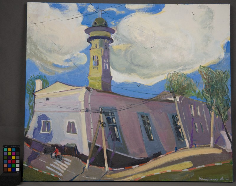 Картина Аліни Євдощенко "Пожежна частина"