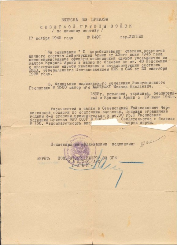 Наказ (виписка)