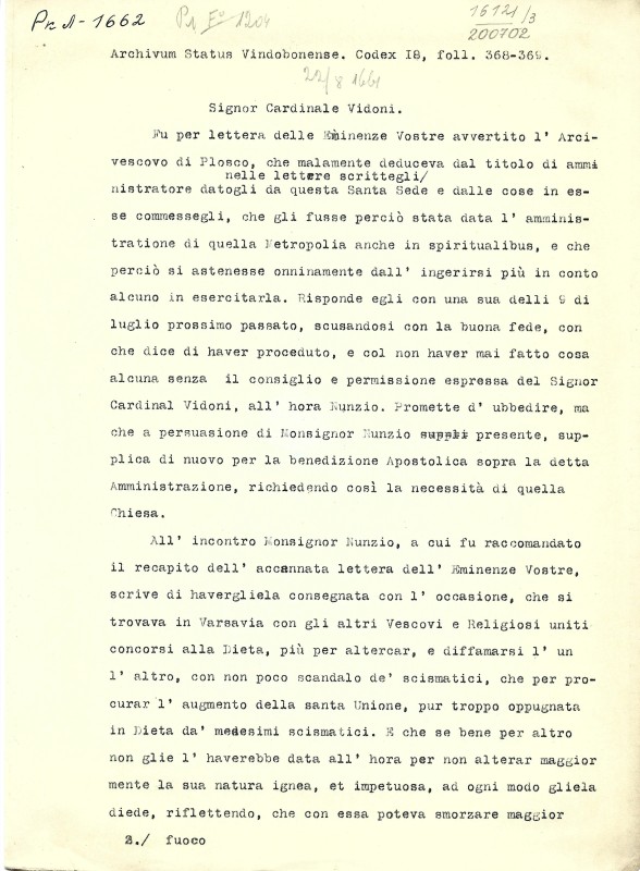 Archivum Status Vindobonense. Codex 18, fol. 368-369